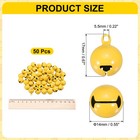 50pcs 0 55  Decorative Jingle Bells For Diy Crafts  Yellow