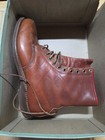 Charles Chester Brown Leather Lace Spectator High Top Boots Men 10 Vtg 1959 T4