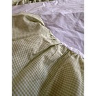 Gordonsbury Company Green Gingham Crib Bed Skirt 100  Cotton Ruffled Bedding