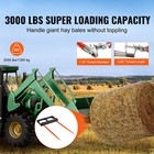 49  Dual Hay Bale Spear Skid Steer Loader Tractor Bucket Attachment 3000lb