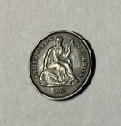  b  Beautiful Example Of A 1861 Seated Liberty Silver Half Dime  Actual Coin