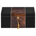 Humidor Supreme Conte Cigar Humidor Premium Burl Veneer 80 Cigars  Sureseal Tech