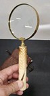 Vintage Brass Magnifying Glass With Bone Handle