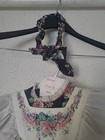 Vintage Daisy Kingdom Pinafore Floral Dress Girls Size 6   Headband 3 Piece Set