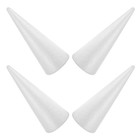 4 Pcs Diy Christmas Ornaments Foam Shapes For Crafts Floral Cone