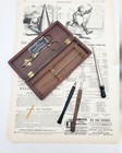 Antique Medical Surgical Ebony Scalpel Set Wood Case Oddities Instrument Tool 