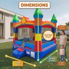 Premium Inflatable Bounce House Rainbow Smile Castle Jumper With Blower Open Box