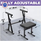 Portable Heavy Duty Digital Piano Stand   Bench Set Adjustable Keyboard Music