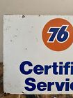 Vintage Original Union 76 Certified Service Gas Oil Service Station Sign 