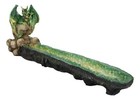 Ebros Green Dragon On Skull Stick Incense Burner 10 75  Length Functional Decor