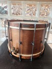 Antique Leedy Snare Drum - Mahogany Wood Finish -   1930 s 