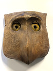 Antique Native American Indian Haida Carved Wooden Owl Effigy Mask  Late 1800s