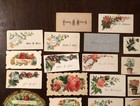 Lot Of 56 Vintage Antique Victorian Calling Cards Floral Designs