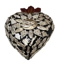 Mexican Milagros Heart   Exvotos Sacred Heart With Charms  Sun Milagro 