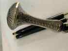 Victorian Silver Brass Handle Vintage Wooden Stick Walking Designer Cane Gift