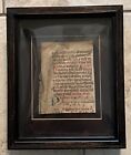 Vtg 14thc Illuminated Medieval Antiphon Vellum Leaf Parchment Music Sheet Rare 