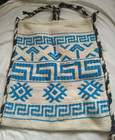 Antique Native Navajo Lot Cotton Handbag  6 Tobacco Felt Whirling Log Swastika