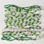 190    Antique Mercury Glass Italy Xmas Beaded Garland Bright Green Silver Yellow