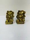Pair Of Vintage Solid Brass Magnolia Bookends Pm Craftsman   Art Nouvea