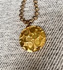 Coach Y2k Vintage Round Picture Frame Locket Necklace Gold Tone