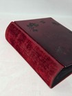 Antique Empty Velvet Postcard Album  Embossed Floral Cover  76 Pages  Holds 300