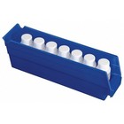 Akro-mils 30110blue Shelf Storage Bin  Plastic  Blue  4 In H  2 3 4 In W  11