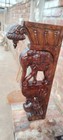 30  Large 2 Pcs Elephant Statue Wall Bracket Wooden Corbel Shelf Support Home
