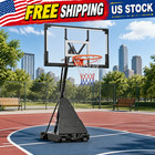 Basketball Hoop Outdoor Portable 44 Inch Backboard  4 92-10ft Quickly Adjustable