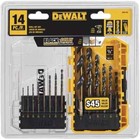 New   Sealed   Dewalt Black   Gold Drill Bit Set - 14 Pieces