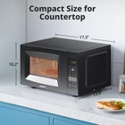 Comfee  Em720cpl-pmb 0 7cu ft 700w Countertop Microwave Oven  Eco Mode  Black