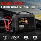 8250a Car Jump Starter Air Compressor Power Bank Battery Booster Led Light