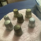 Vintage Lot 7 Thimbles Mixed Sizes   Styles Some 