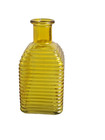 Vintage Yellow 5  Ribbed Beehive Glass Bottle  Vase- Unbranded