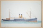 Beautiful Antique English Watercolor Ss Lyonesse Cornwall  Newlyn School Of Art