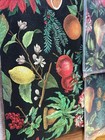 Vintage Hallmark Holiday Christmas Gift Wrap Fruit   Poinsettia Lot Of 3 Black