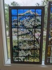 Vintage Mma Louis Comfort Tiffany Stained Glass Panel Set Dogwood Magnolia Wiste