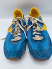 Vintage 1970 s Kids Yellow   Blue Suede Nike Waffle Bottomed Trainers Size 3 1 2