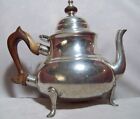 Vintage Stieff Colonial Williamsburg Pewter Teapot With Faux Rosewood Handle