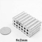 100pcs 8x2mm Magnet 8mmx2mm Round Magnet 8x2mm Magnetic Disc Magnet Sheet 8   2