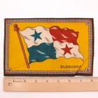 Panama Flag Cigarette Cigar Box Flannel Tobacco Felt Flannel Silk 8x5 C1910 Vtg