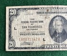 1929 National Currency San Francisco Federal Reserve Bank  20 Bill