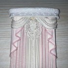 Miniature Dollhouse 1 12 Scale Window Curtain  36 - Pink   White