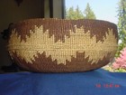 Large Beautiful Old Hupa Indian Basket Acorn Mush Bowl 9  By 3 5  California