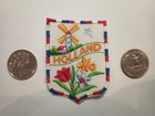 Vintage Holland Netherlands Windmill Flowers Patch Badge Crest