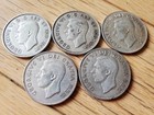 Canada 50 Cents Lot 1940 - 1952  0 800 Silver Coins   George Vi   Circulated
