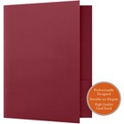 25 Count Two Pocket Presentation Folders Burgundy Color 9 X 12 Inches
