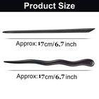 Classical Handmade Carved Hair Sticks-natural Black Sandalwood ebony  Pack Of 2