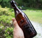Wm  H  Earl Newton N j  Registered Antique Blob Top Beer Bottle Excellent
