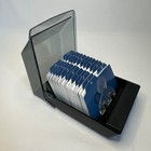 Rolodex Rotary Card File W  Alphabet Tabs Blue Cards Office Desk Organizer