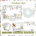 6 Pcs Vintage Flower Placemats  11x16 Inch Summer Floral Plastic Vintage Flower
